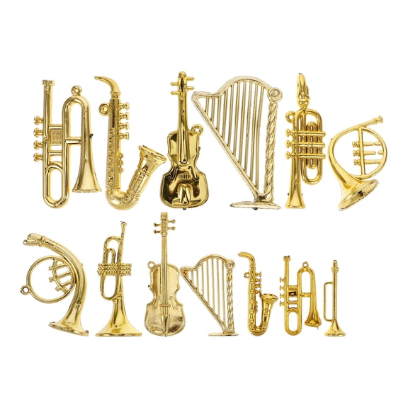 FRCOLOR 13pcs Mini Instrument Models Resin Music Instrument Ornament for Musicians and Craft Enthusiasts