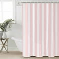 thumbnail image 2 of Hokiten Shower Curtain, Pink Striped Fabric Shower Curtains for Bathroom, Modern Farmhouse Pink White Stripes Bath Curtain Waterproof Bathtub Curtains with 12 Hooks, Small 36" x 72", 2 of 4