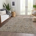 thumbnail image 6 of HomeRoots 679246 10 x 14 ft. Taupe Gray & Brown Oriental Washable Machine Made Rectangle Area Rug with UV Protection, 6 of 9
