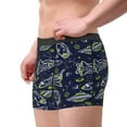 thumbnail image 4 of Balery Hand Drawn Rockets Men's Boxer Briefs, Soft and Breathable Cotton Underwear with nylon Waistband-Medium, 4 of 9