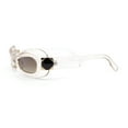thumbnail image 3 of Unique Retro Convex Narrow Oval Luxury Designer Plastic Sunglasses Clear - Brown, 3 of 4