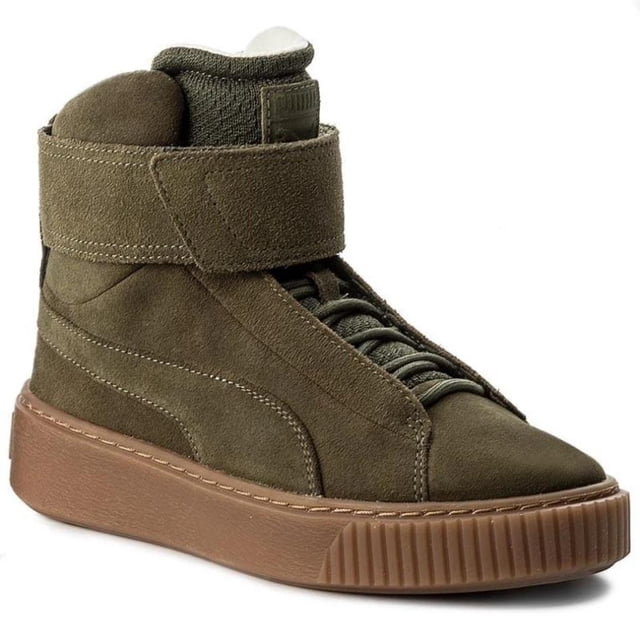 Tenis Puma Platform Mid Olive Night Mujer Deportivo verde 23 364588 01