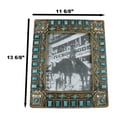 thumbnail image 2 of Rustic Western Turquoise Gems Geometric Patterns Ropes Picture Frame 8"X10", 2 of 11