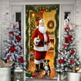 thumbnail image 4 of Christmas Door Cover - Santa-Print Door Banner Weather-Proof Fast Install, Indoor Outdoor Holiday Backdrops for Entryway or Party Photo, 4 of 6