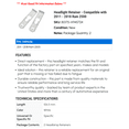 thumbnail image 2 of Headlight Retainer - Compatible with 2011 - 2018 Ram 2500 2012 2013 2014 2015 2016 2017, 2 of 2