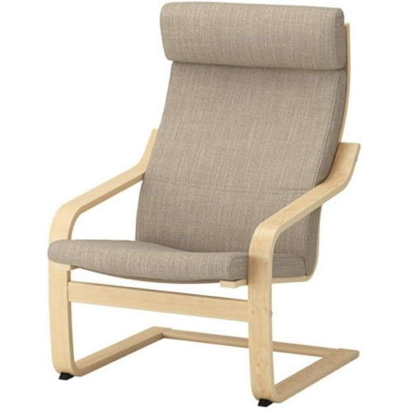 Poang Armchair Birch Veneer Hillared Beige 891.977.53