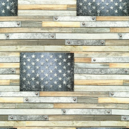Robert Kaufman Farmhouse Country Barn Wood American Flag Walmart Com