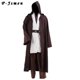 thumbnail image 2 of P-jsmen-Bata de estrella de película Obi Wan, traje de Cosplay, Túnica, conjunto completo, capa con capucha para Halloween, uniforme para Unisex, talla grande XXXL, 2 of 4