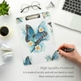 thumbnail image 5 of FMSHPON Blue Butterfly Blossom Clipboard Hardboard Wood Nursing Clip Board and Pull for Standard A4 Letter 13x9 inches, 5 of 7
