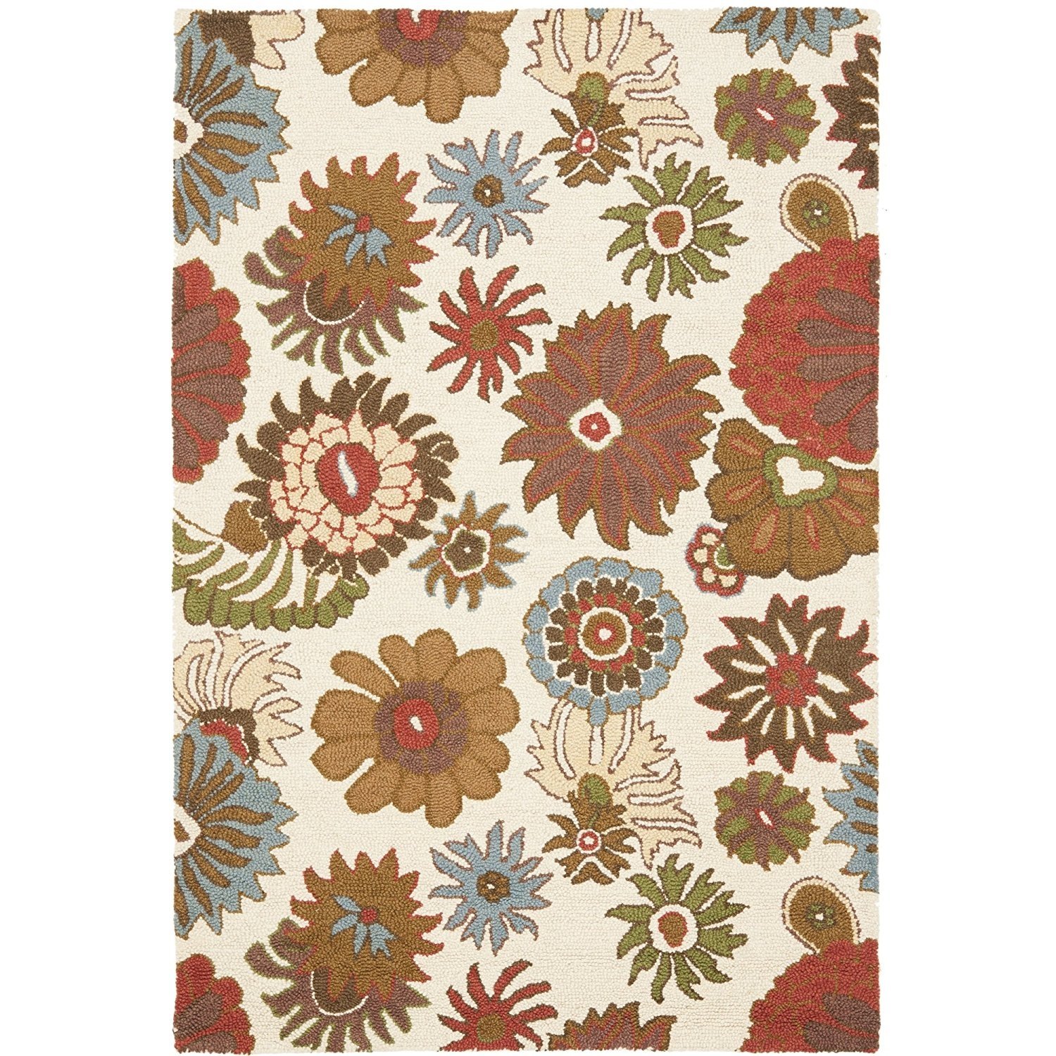 Safavieh Blossom Collection BLM731A Handmade Ivory and Multi Premium