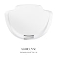 thumbnail image 5 of simplehuman Kitchen Trash Can, 13 Gallon Plastic Step Garbage Bin with Secure Slide Lock Lid, White, 5 of 9