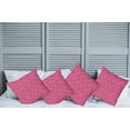 thumbnail image 6 of Ambesonne Geometric Throw Pillow Cover 4 Pack, Modern Feminine Rounds, 24", Raspberry Pink, 6 of 6