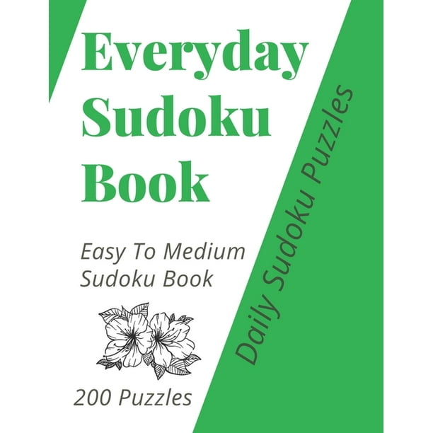 everyday sudoku book sudoku easy to medium large print sudoku book for brain fitness sudoku book