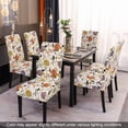 thumbnail image 3 of OKKEEY Chair Covers for Dining Chairs, Non-Slip High Chair Cover for Party, Spandex Protectors for Room Stretch Kitchen Cover Set of 6 - Floral, 3 of 10