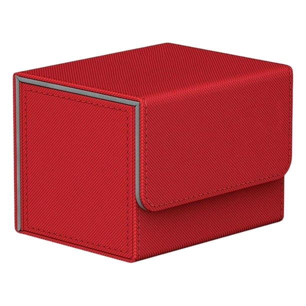 Durable Card Deck Box Organizador Almacenamiento Titular Álbum Contenedor de carga lateral para rojo4 Zulema Estuche de baraja de cartas coleccionables