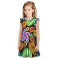 thumbnail image 1 of Balery Hippie Style Camisón de princesa para niñas, pijama de algodón con mangas abullonadas, suave y bonito.-Small, 1 of 6
