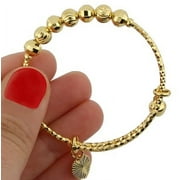 American Designs 14K Gold-Plated Bangle Bracelet Expandable Adjustable Baby Kids Jewelry