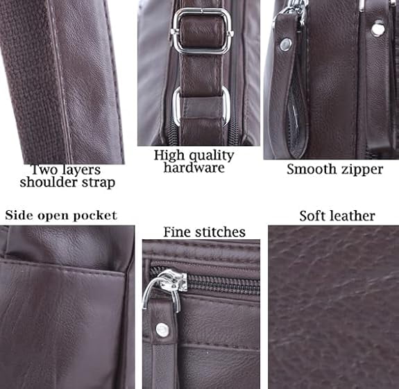 10 Pockets Crossbody Purses for Women Medium Pocketbooks Lightweight Ladies Satchel Bag Multi Pocket Shoulder Handbag