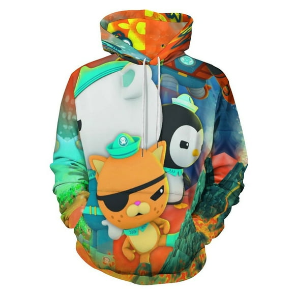The Octonauts Unisex Sweatshirts Loose Pullover Sweater Hooded Hoodie 3D Printing Jacket Winter Fall Clothes S