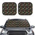 thumbnail image 2 of Yiaed Vector Retro Music Print Car Front Windshield Sun Shade,Foldable Anti-UV Car Sunshade for Front Window for Most Vehicles-Small, 2 of 5