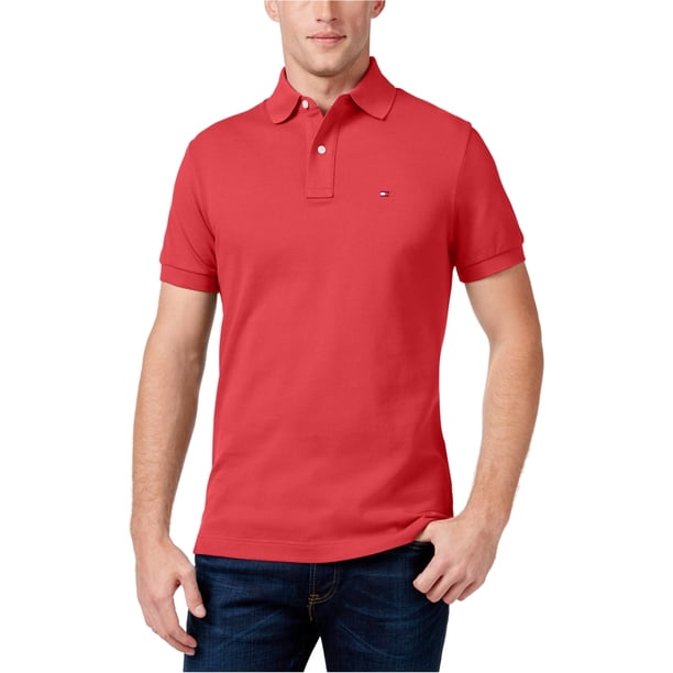 Tommy Hilfiger - Polo de rugby para hombre, ajuste clásico, color rosa, pequeño