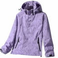 thumbnail image 2 of POROPL Womens Rain Jacket Waterproof Hooded Zipper Casual Outdoor Windbreaker Jacket, 2 of 5