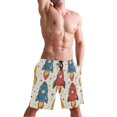 thumbnail image 5 of Dailycode Men's Quick Dry Swim Trunks Beach Shorts Casual Summer Board Shorts with Pockets, Hand Drawn Rocket, 5 of 8