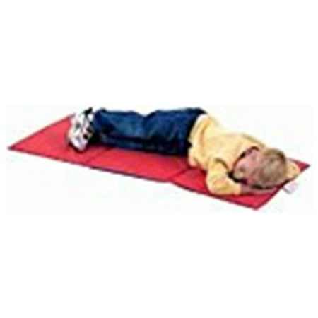 Children's Factory Angels Rest Nap Mat - 2 Red/Blue 4 Section Folding Mat