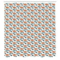 thumbnail image 3 of Ambesonne Fish Shower Curtain, Marine Cartoon Animal, 69"Wx75"L, White Blue Grey Orange, 3 of 5