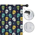 thumbnail image 4 of Blackout Kids Curtains,Navy Colorful Skull Pattern Childrens Insulated Curtains Set Of 2,Bedroom Essentials,Toddler Room Decor 42"x54", 4 of 5