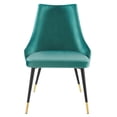 thumbnail image 6 of Side Dining Chair, Set of 2, Velvet, Teal Blue, Modern Contemporary Urban Design, Kitchen Room Cafe Bistro Restaurant Hospitality, 6 of 7