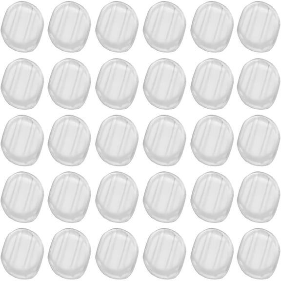 Silicone Earring Pads 30 Pack, Clip-On Earring Backs Cushions for Comfort, Clear 12x15mm Replacement Earring Grips for Clip Earrings