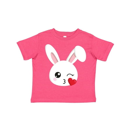 

Inktastic Cute Bunny Little Bunny White Bunny Heart Kiss Gift Toddler Boy or Toddler Girl T-Shirt