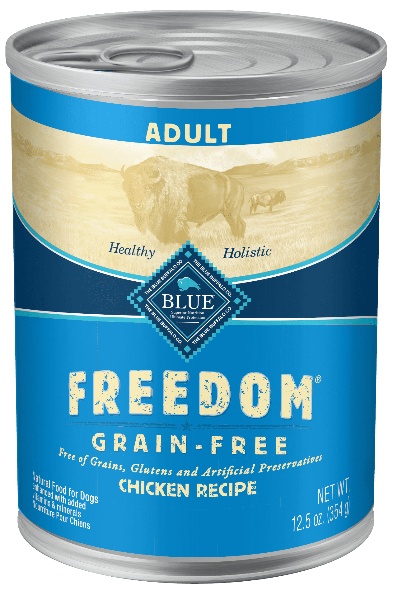 Blue Buffalo Freedom Grain Free Natural Adult Wet Dog Food, Chicken 12
