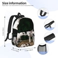 thumbnail image 4 of Rateoe Cute Goat Baby Pattern Student Backpack Water-resistant Backpack 15-inch Laptop Backpack Lightweight Adjustable School Backpack, 4 of 5