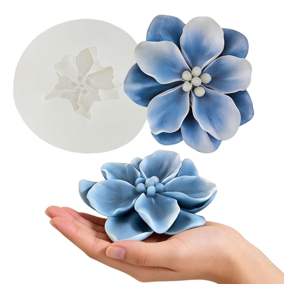 JDH Silicone 3D Hydrangea Flower Silicone Mold, Romantic Floral Candle & Soap Mold for Wedding Centerpieces & Valentine Gifts