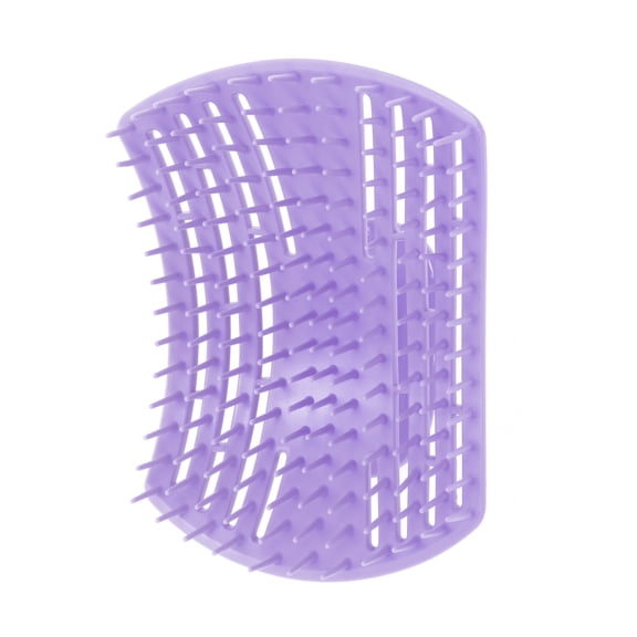 Unique Bargains Handle Hollow Hair Shampoo Brush for Head Massage 1 Pc Purple