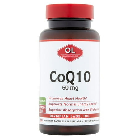Olympian Labs Inc. CoQ10 Vegetarian Capsules, 60mg, 60 count