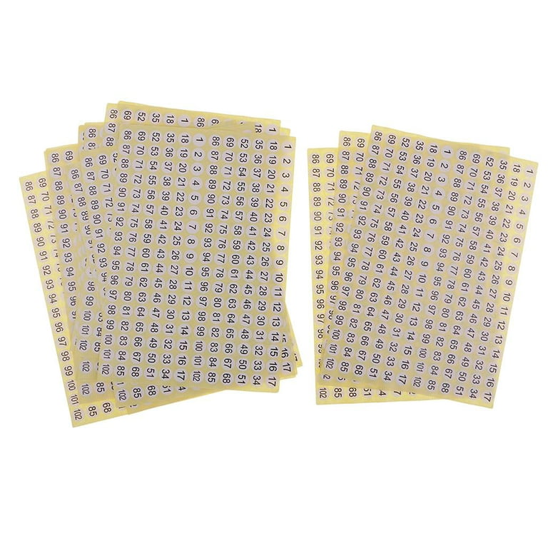 Sticker numbers 1-10 spring collection /dotted fabric