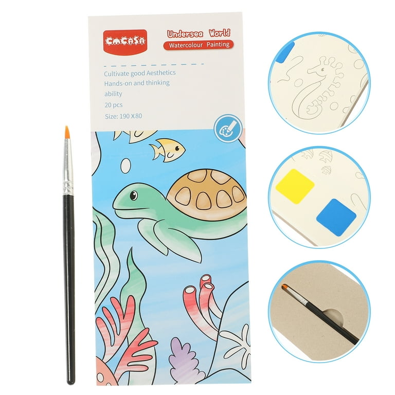 1 Set Watercolor Painting Book Portable Painting Book Kids Graffiti Book  Kids Painting Book