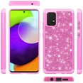 thumbnail image 6 of For Apple iPhone 13 Pro (6.1") Glitter Sparkle Bling Shinny Hybrid Slim Rhinestone 2 in 1 Hard PC & Soft TPU Rugged Protective Cover ,Xpm Phone Case [Hot Pink], 6 of 9