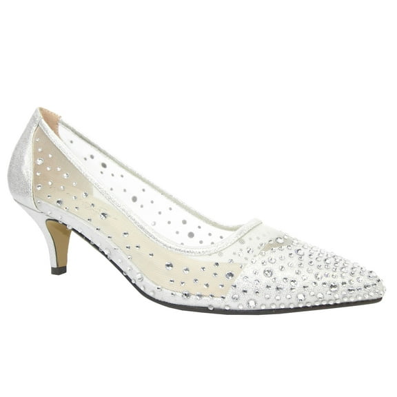 Lunar Womens Alisha Faux Gemstone Court Shoes