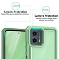 thumbnail image 5 of TJS for Motorola Moto G 5G 2023 Phone Case, with Tempered Glass Screen Protector, Dual Layer Shockproof Rugged Hybrid Drop Protector Cover for Moto G 5G 2023 (Green), 5 of 6