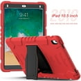 thumbnail image 2 of XYX Case for 10.5 inch iPad Air 3rd 2019/iPad Pro 10.5 inch 2017, Dual Layer Slim Heavy Shockproof Rugged Protective Cover Case with Kickstand (Red Black), 2 of 7