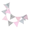 thumbnail image 4 of Banderines de cumpleaños para fiestas infantiles, banderines de algodón, decoración de pared para niños, color rosa, plateado, floral Kearding HA6324-06B, 4 of 6