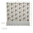 thumbnail image 4 of VHC Brands Annie Portabella Brown Floral Ruffled Cottage Farmhouse Shower Curtain 72x72, 4 of 6