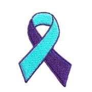 Awareness Ribbon Suicide Embroidered Sew/Iron On Patch 2.5" x 1.8"