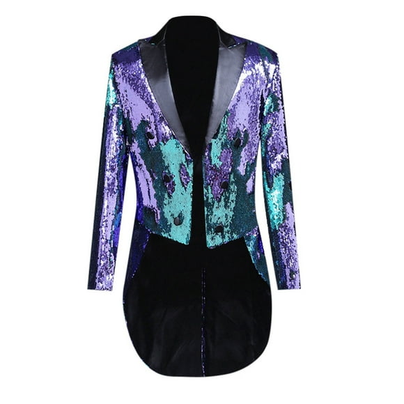 JHLZHS Suit Jackets for Men Slim Fit Men's Performance Suit Sequin Swallow Coat Male Stage Performance Slim Fit Suit Jacket Red Suit Jacket Men White Suit for Men