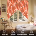 thumbnail image 5 of Swag Curtain Valances Abstract Geometric Swag Valances for Kitchen Windows Orange Lines Modern Art Short Topper Curtains Valance Tier Pair for Kitchen Bedroom Living Room Bathroom 28"x36", 5 of 8