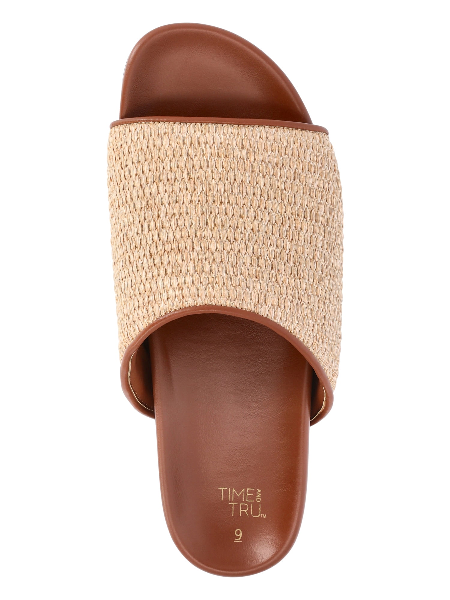 Time and Tru Women's Puff Footbed Sandals